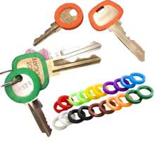 10/20/30pcs Key Caps Covers Tags Flexible Key Marking Key Labels Key Case Plastic Key Rings Key Caps For Easy Identification Door Keys Backpack For School