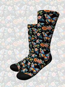 Juego de 3 pares de calcetines deportivos estampados - Calcetines deportivos tipo tripulación unisex para correr, yoga, baloncesto, calcetines de gimnasio transpirables y elásticos con soporte de arco y agarre antideslizante, juego de calcetines de entrenamiento coloridos con diseños de arte abstracto y patrones geométricos para hombres, mujeres y adolescentes.