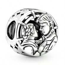 Disney Disney 100th Anniversary Enchanted Carriage Lab-Grown Rhinestone Charm Fits Bracelet Women 925 Silver Jewelry