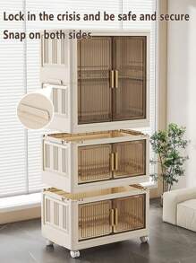5/4/3/2/1-Tier No-Assembly Baby Wardrobe Thickened Baby Storage Cabinet Household Snack Food Organizer Box Kid's Clothing Cabinet