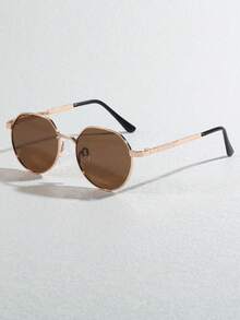 1 Pair Unisex Classic Polarized Glasses - Retro Casual Decorative Glasses - Versatile Decorative Glasses - Metal Glasses - Made Of High-Quality Metal Material, Durable - Multicolor - View 18