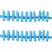 New  100Pcs Clos  Ribbon, 1.4Inch Wooden Clos Pins  25Yds Blue Ribbon, Blue Photo Clips, All Baby Shower Dr Clips, Crafts Clos For Wedding, Birthday - Blue - View 3