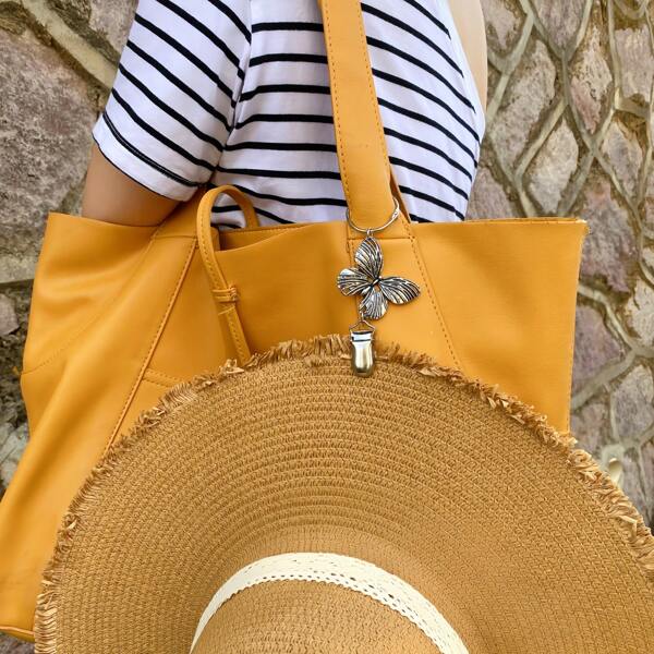 1/2/3 pièces Nouvelle pince à chapeau de paille de voyage d'été/printemps, pince de rangement pour sac à dos/bagage extérieur, pince polyvalente pour chapeau de paille, convient pour chapeau de paille, chapeau de soleil, décoration de sac, crochet de suspension