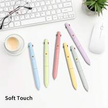 Ddaowanx Multicolor Pens, 4-In-1 Colored Ballpoint Pen 0.5mm Fine Point Smooth Writing,Nurse Accessories Work,Gifts Teen Girls,6-Count - 6 Pcs Macaroon - View 11
