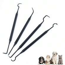 7件套轻便宠物牙齿清洁套装，带收纳盒，适用于猫、狗和其他宠物的牙齿护理工具，可清洗和重复使用