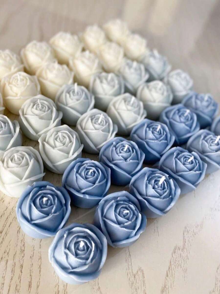 3D 花卉模具套装，柔性硅胶，多用途 DIY 蜡烛/树脂/香石工艺工具，母亲节、情人节、家居装饰的创意礼物