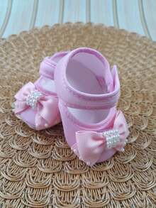 Baby Shoes - Girl's Christening Doll Shoes - Màu Hồng baby - Xem 2
