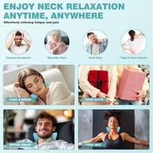 Neck And Shoulder Relaxer, Cervical Traction Device For TMJ Pain Relief And Cervical Spine Alignment, Chiropractic Pillow Neck Stretcher(Pink) - Pink - View 3