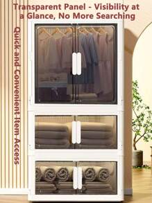 5/4/3/2/1 Layer Simple Wardrobe Closet, No Installation Required, Foldable Super Large Household, Bedroom, Rental House Adult Storage Cabinet