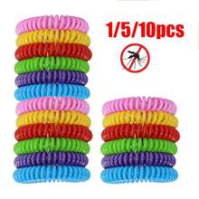 1/5/10 pièces Bracelets répulsifs anti-moustiques, bandes imperméables sans DEET, bracelets répulsifs emballés individuellement