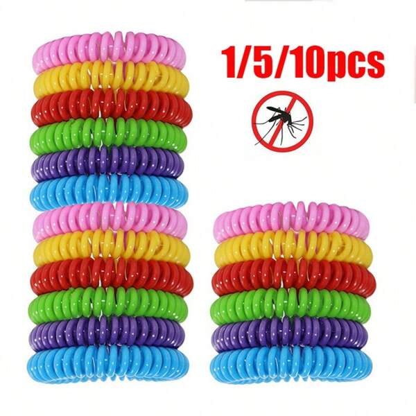 1/5/10 pièces Bracelets répulsifs anti-moustiques, bandes imperméables sans DEET, bracelets répulsifs emballés individuellement