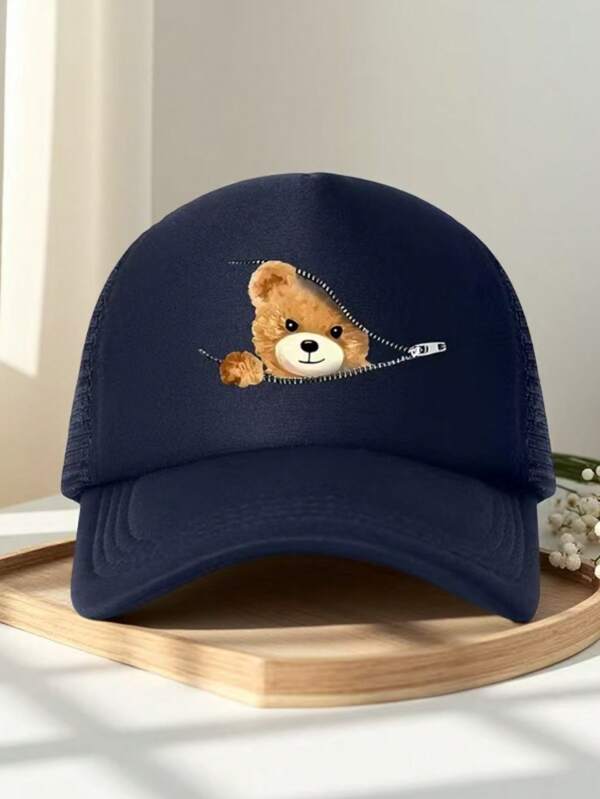 New Mesh Cap Spring/Summer Pixel Cartoon Game Trucker Cap Baseball Hat