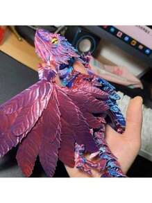 Juguete de modelo impreso en 3D, juguete de dragón volador genial con boca móvil, dragón emplumado impreso en 3D, modelo de dragón volador, modelo de juguete de dragón con articulaciones móviles, decoración de escritorio para el hogar, modelo de juguete de dragón coleccionable