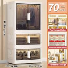 5/4/3/2/1 Layer Simple Wardrobe, Bedroom Assemble Home Use Adult & Baby Clothes Storage Cabinet, Foldable Thick Plastic Organizer Closet For Children