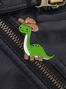 1 peça broche de esmalte fofo de dinossauro com desenho de animal broche de metal com lapela crachá acessórios para mochila joias presente