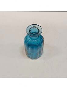 DECORATIVE VASE HOME ORNAMENT HOME&CO BOTTLE GLASS 10x5x5cm BLUE - 藍色 - 查看 5
