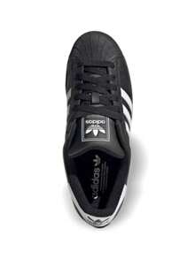 Adidas Giày nữ Superstar kiểu dáng thường ngày, nhẹ, êm ái, thoáng khí, đế dày, có logo, thân thiện với da, đa năng, phù hợp đi làm hàng ngày, tập gym, đi chơi, thư giãn, du lịch, hẹn hò. Màu trắng JI0079 - Trắng mây/Đen lõi - Xem 4