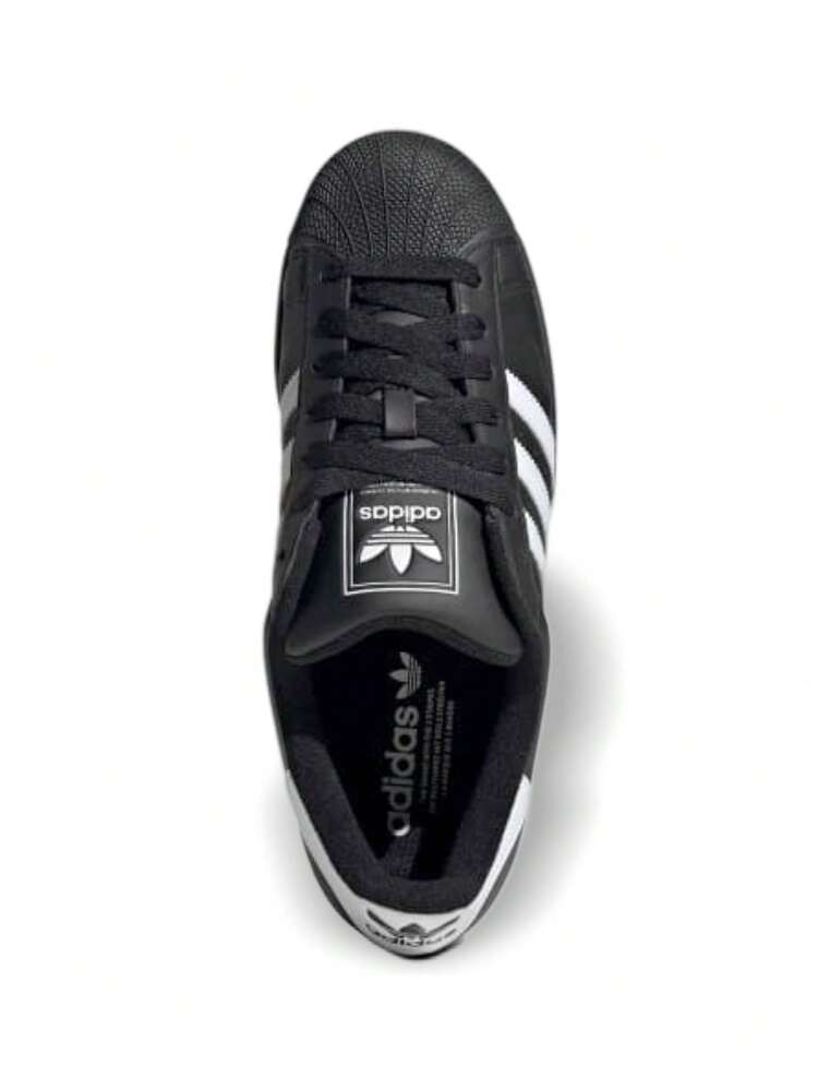 Adidas Giày nữ Superstar kiểu dáng thường ngày, nhẹ, êm ái, thoáng khí, đế dày, có logo, thân thiện với da, đa năng, phù hợp đi làm hàng ngày, tập gym, đi chơi, thư giãn, du lịch, hẹn hò. Màu trắng JI0079 - Trắng mây/Đen lõi - Xem 4