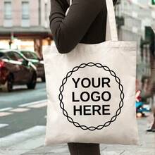 Product For Printing Personalized Custom Canvas Tote, Custom Tote Bag, Photo Tote Bag, Logo Tote Bag, Business Bags - Multicolor - View 3