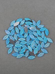 100pcs/Pack, 7*15mm Oval Acrylic Rhinestones, Flat Pineapple Shape AB Color Acrylic Rhinestones, High Quality Multi-Color Acrylic Rhinestones For DIY Clothing Accessories - Multicolor - View 6