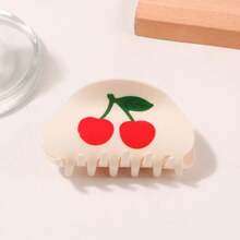 1 Stück/4 Stück neue Kirsche PVC Halbkreis Haarclips, süßer Haarkamm, als Haaraccessoires Schönheitskamm Clips für Frauen
