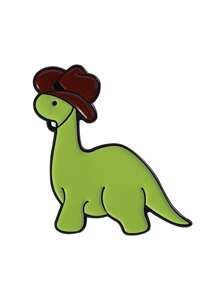 1 peça broche de esmalte fofo de dinossauro com desenho de animal broche de metal com lapela crachá acessórios para mochila joias presente