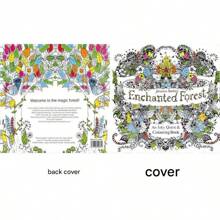 1pc English Version Secret Garden Coloring Book For Adults, Stress Relief Hand Drawing Painting Book, Student Graffiti Drawing Book