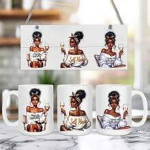 ELEWINS UV DTF Cup Wrap - 12 Sheets Quality African Women Waterproof Cup Wrap Decals - Removable Dishwasher - DIY UV DTF Tumbler Wraps For Mug Cups, Aesthetic Designs For Teens Adults, School Supplies,Back To School