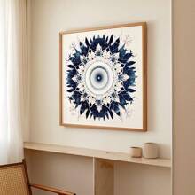 1pc Mandala Wall Art, Flower Pattern Poster, Geometric Painting Wall Art, Mandala Motif Art, Colorful Mandala Spiritual Art, With Or Without Frame, Room Decor, Home Decor, College Dorm Apartment Decor, Gifts For Wall Decoration In Hotel, Home, Living Room, Bedroom, Bathroom And Office