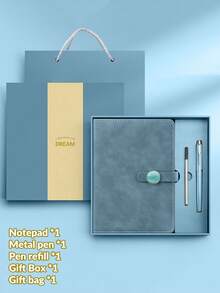 定制 3 件个性化 A5 笔记本套装，定制仿皮封面 200 页笔记本，非常适合商务、毕业和教师礼物，包括笔和笔芯、办公用品、父亲节、毕业季礼物和礼品盒。 - 彩色 - 查看 11