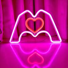 1 tấm biển hiệu đèn neon tình yêu, đèn neon hình trái tim tình yêu XOXO Rose, dùng pin hoặc USB, trang trí để bàn hoặc treo tường, kích thước 13,5 x 5,11 inch (34,5 x 13 cm) - trắng - Xem 13