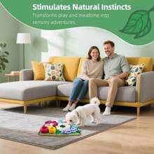 KM-P Pet Training Snuffle Mat Slow Feeder Interactive Puzzle Feeding Mat For Rabbits, Hamsters, Small Dogs