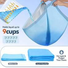 50pcs Absorbent Dog Training Pads, Heavy Duty Fabric Puppy Urine Pads, 17.72x23.62inch/23.62x23.62inch/23.62x35.43inch, Leakproof, Washable, Suitable For Large Dogs, Blue