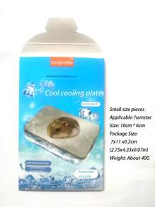 1 pieza Placa de refrigeración de aluminio para mascotas en verano, placa de refrigeración para conejos, hámsteres pequeños, gatos dragones, placa de hielo para disipar el calor, productos de refrigeración de verano para mascotas pequeñas