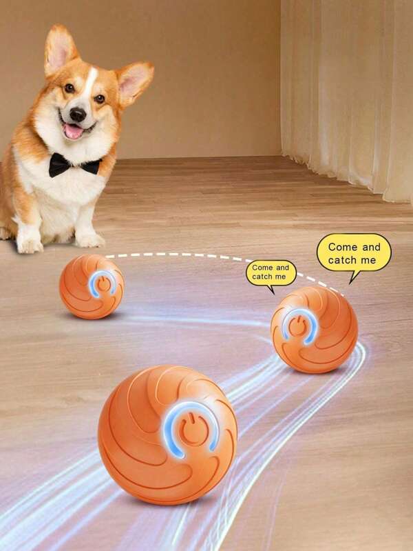 Hundeball, automatisch bewegter Hundeball, USB-aufladbarer interaktiver Ball, langanhaltend automatisch rotierender Ball, geeignet für interaktive Spielsachen für kleine und mittelgroße Hunde. Das Produkt gehört zu den interaktiven Spielsachen zwischen dem Besitzer und dem geliebten Haustier. Es ist ein Jagdspielzeug, kein Kauspielzeug. Das Produkt muss auch gemeinsam vom Besitzer und dem Haustier gepflegt werden. Es ist ein Geschenk für fröhliche Welpen