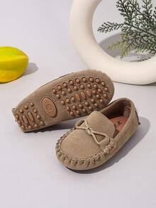 1 双经典平底婴儿鞋，时尚英伦风格春秋休闲鞋 - 卡其色 - 查看 5