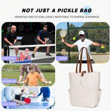 1个便携式可折叠匹克球包，多功能运动包，适用于匹克球拍、户外网球拍、运动网球、羽毛球、休闲、女士、旅行等多种用途。
