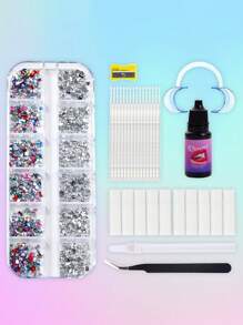 novani Kit de 12 rejillas de resina joya dental DIY con kit de joyas de moda para iniciarse en las joyas dentales
