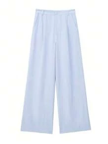 Ensemble 2 pièces pour femme de style arabe, composé d'un cardigan casual à col polo polyvalent en couleur unie élégante, en tissu doux, avec un Top ample et de pantalons larges à plis détendus. Idéal pour la plage, le bureau et la rue.