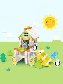 ¡Nuevo! Bloques de construcción de madera de mortaja y espiga - Set de Architect, rompecabezas 3D Castillo DIY juguetes creativosMM para niños de 3+ años de edad, regalo de cumpleaños/Día del Niño