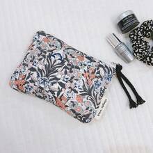 Vintage Floral Coin Purse, Mini Cotton Pouch, Lipstick Earphone Toiletries Storage Bag, Small Item Organizer Card Holder - Multicolor - View 8
