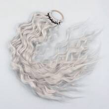 The Synthetic 24-Inch Rubber Band Elastic Wavy Ponytail Wig Is Easy To Wear And Suitable For Women's Daily Wear