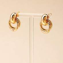 2 Stücke elegante Ohrringe im Kabel-Strick-Stil, erschwingliches Mode-Schmuckgeschenk für Frauen