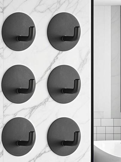 不锈钢免钻孔挂钩，强力粘性浴袍毛巾钩墙壁钥匙挂架浴室厨房配件架衣帽架防锈淋浴挂门强力免钉小挂钩收纳架