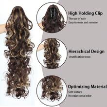 Curly Wavy Ponytail Hair Extensions Long Synthetic Claw Claw Clip On Ponytail Hair Extensions For Women