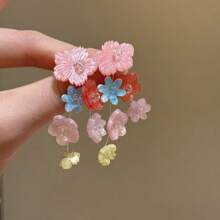 Boucles d'oreilles pendantes minimalistes à pampilles colorées en forme d'étoile, à la mode et polyvalentes pour femmes