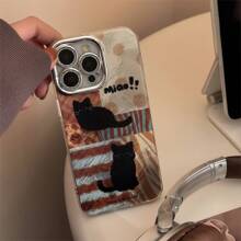 Creative Leopard Print Cat Phone Case For IPhone 15 IPhone 16 IPhone 16 Pro Max