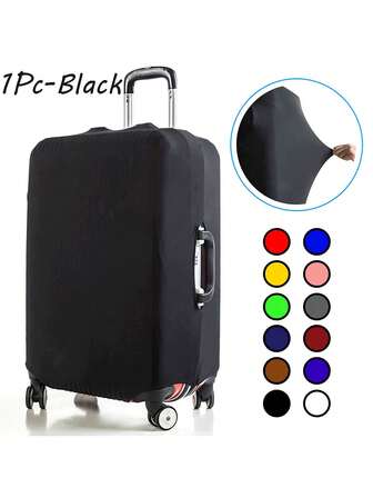 1 件牛奶丝加厚弹力行李箱防尘罩旅行行李箱罩拉杆箱保护罩纯色简约防尘弹力行李箱罩旅行配件防水防刮适合 18-30 英寸行李箱（不包括行李箱）旅行必需品返校用品假日露营必需品度假配件旅行配件旅行户外装备