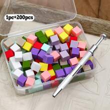 美甲工具泡泡糖海绵夹不锈钢防滑专业腮红渐变金属夹 - 彩色 - 查看 30