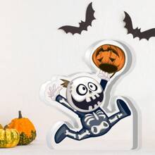 1 Stück transparenter Acryl Halloween Heim Dekoration Ornament Schreibtisch Deko Ornamente Halloween Geschenke Frohes Halloween